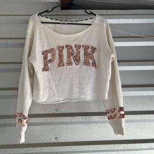 Cropped sequin long sleeve